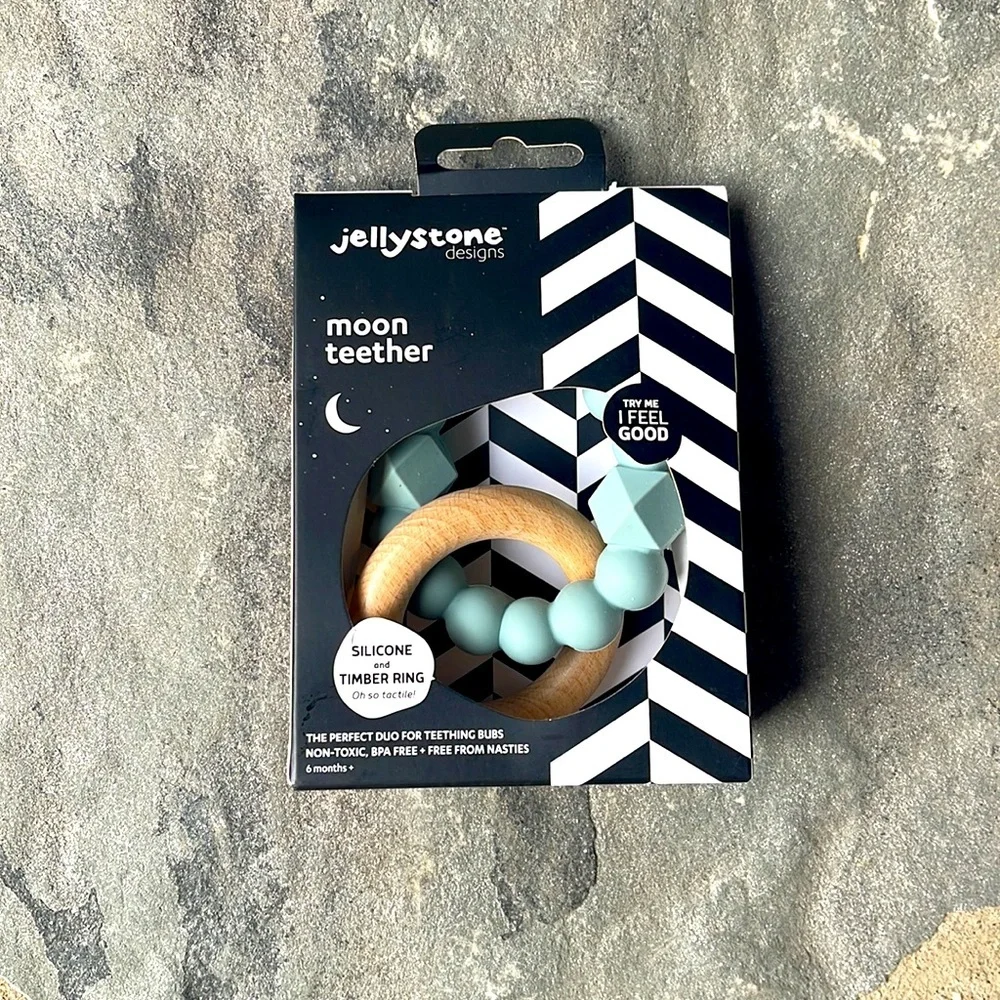 Jellystone Designs | Moon Teether - Grey